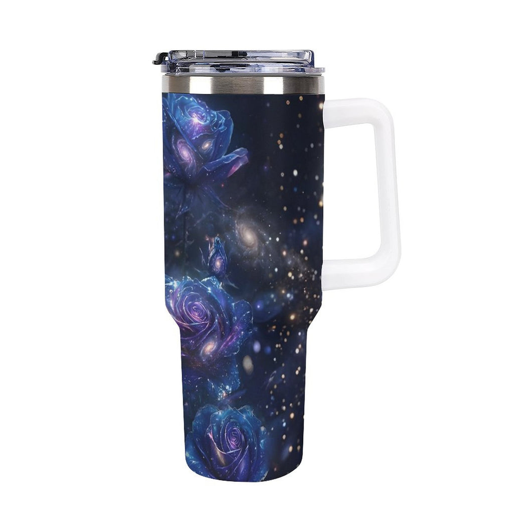Custom 40oz Insulated Tumbler with Handle and Straw