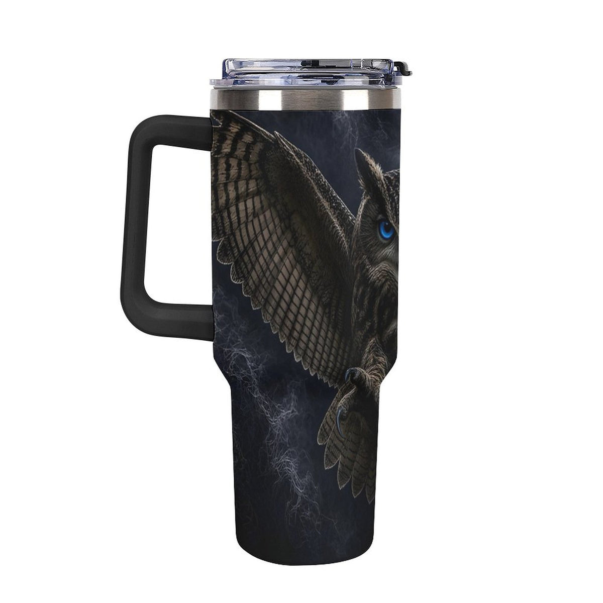 Owl 40oz Insulated Tumbler with Handle and Straw