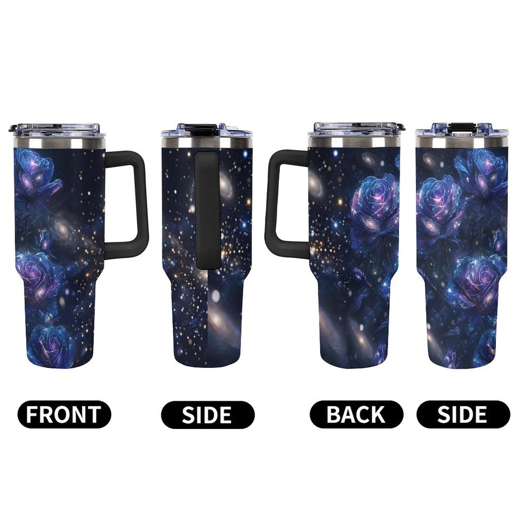 Custom 40oz Insulated Tumbler with Handle and Straw
