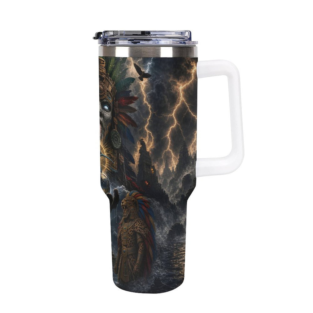 Aztec 40oz Insulated Tumbler with Handle and Straw