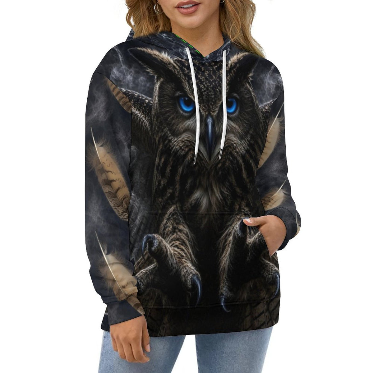 Custom Owl  Men's Cool Hoodie with Double-layer Cap