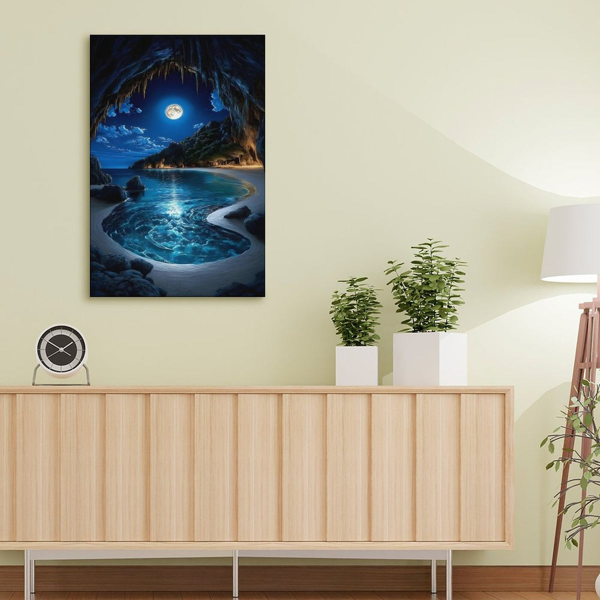 Modern Framed Canvas Wall Art Print–Large Wooden Frame for Living Room