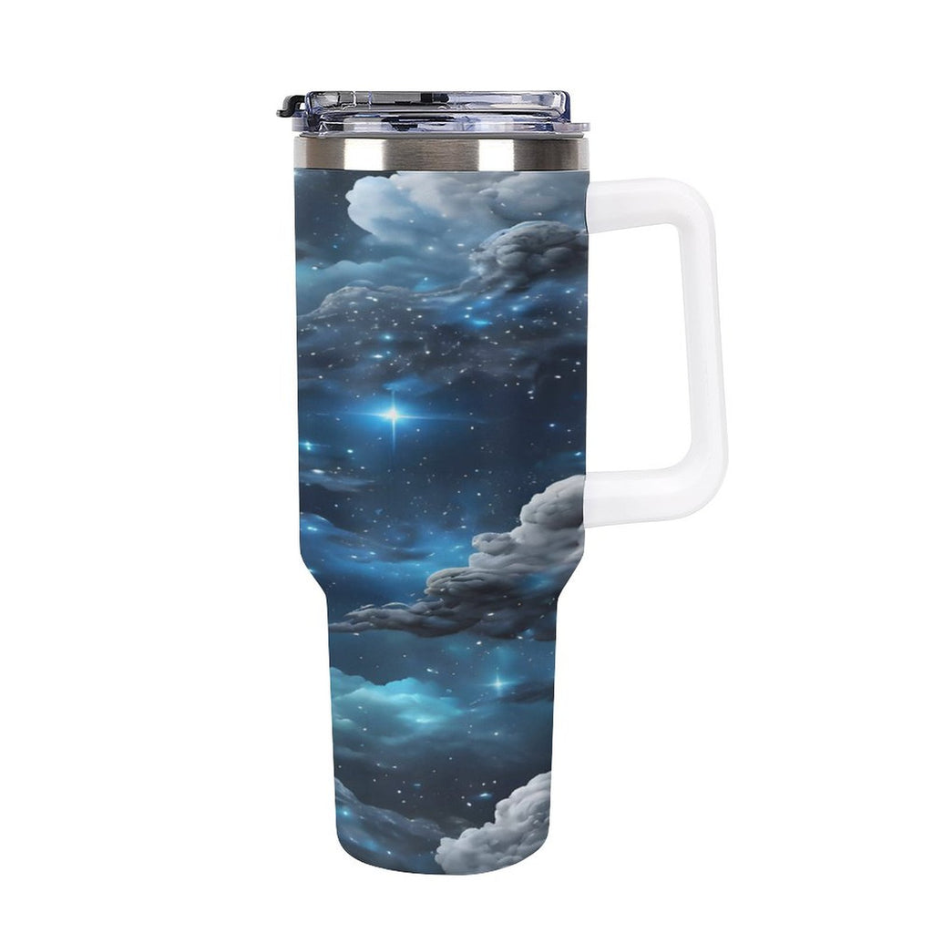Custom 40oz Insulated Tumbler with Handle and Straw