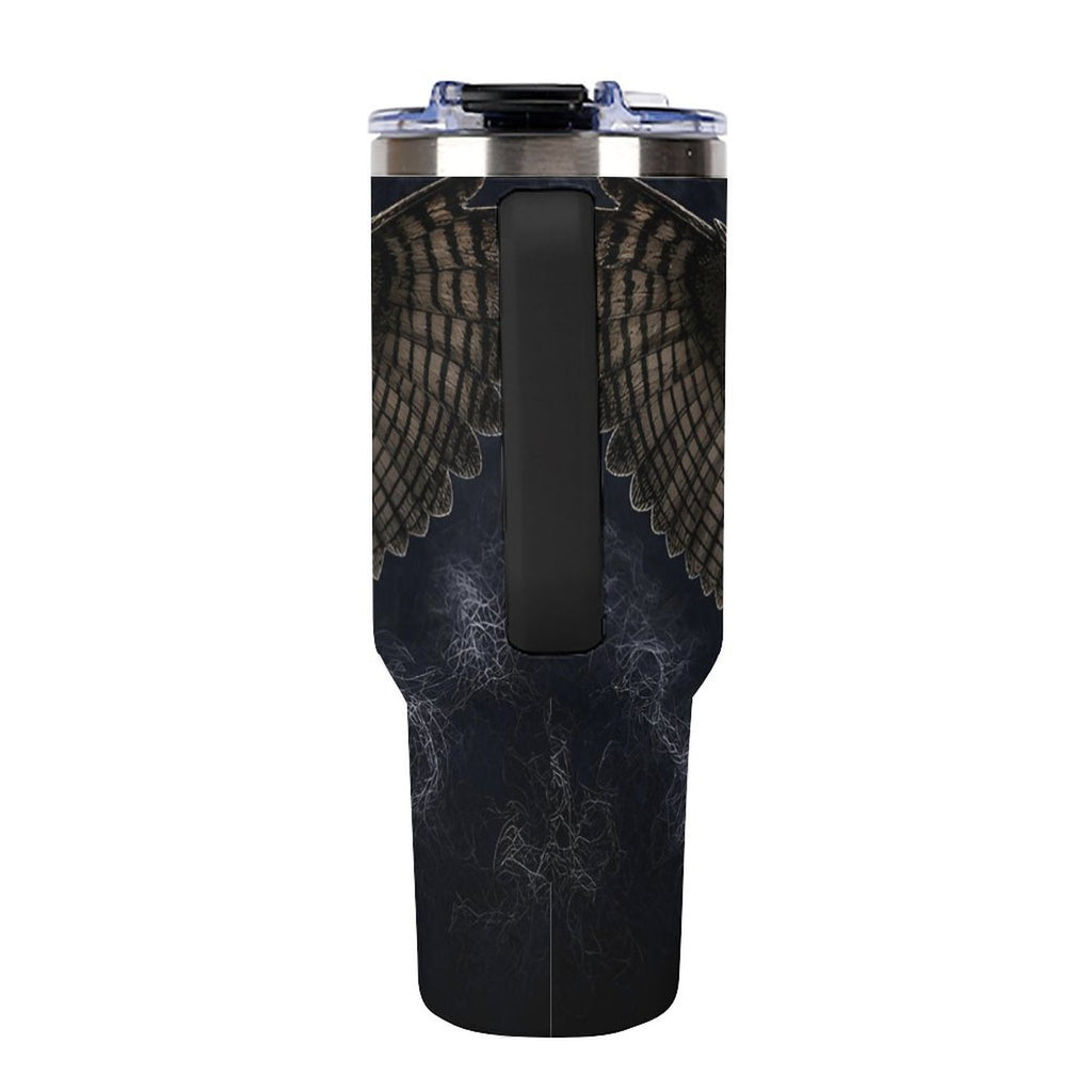 Owl 40oz Insulated Tumbler with Handle and Straw