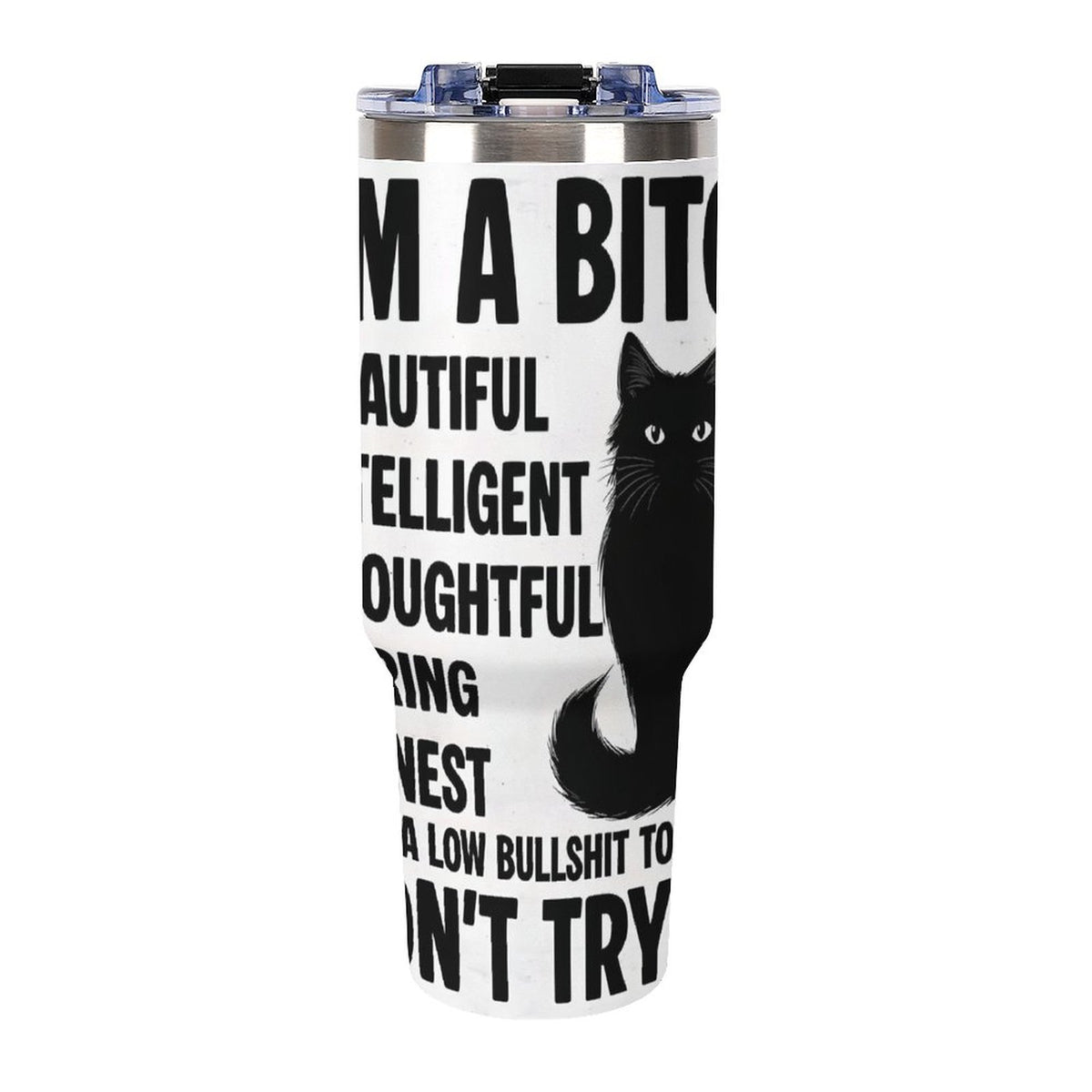 40oz Insulated Tumbler with Handle and Straw