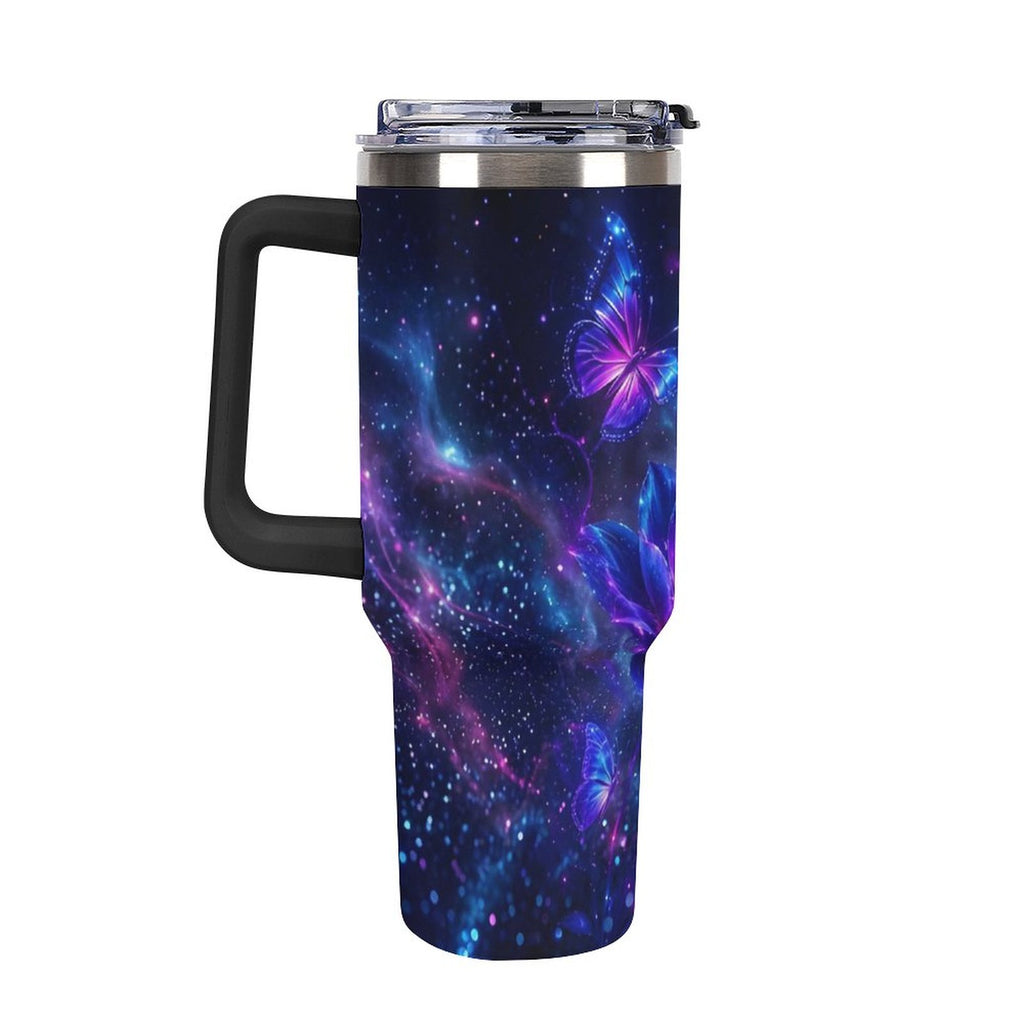 Custom 40oz Insulated Tumbler with Handle and Straw