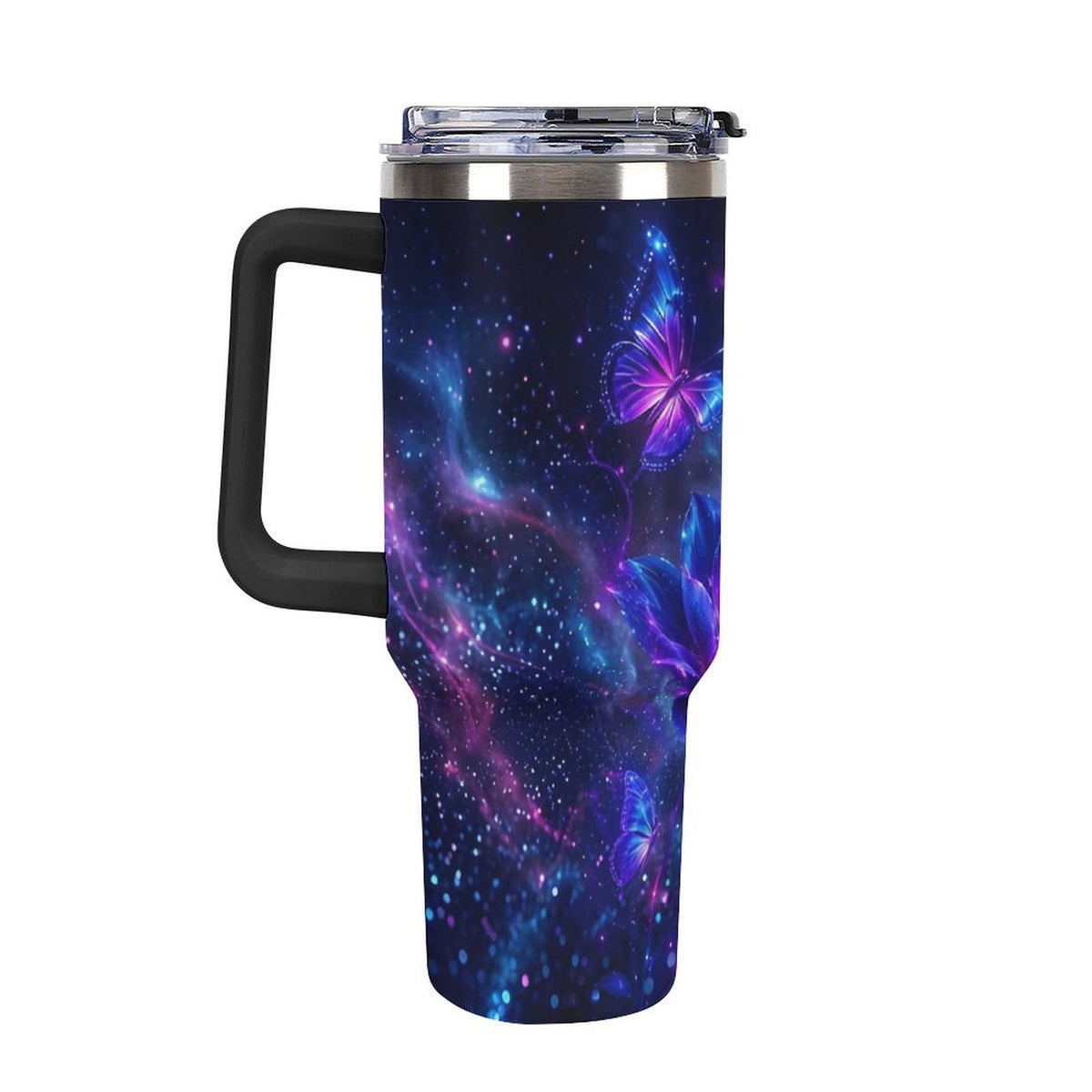 Custom 40oz Insulated Tumbler with Handle and Straw