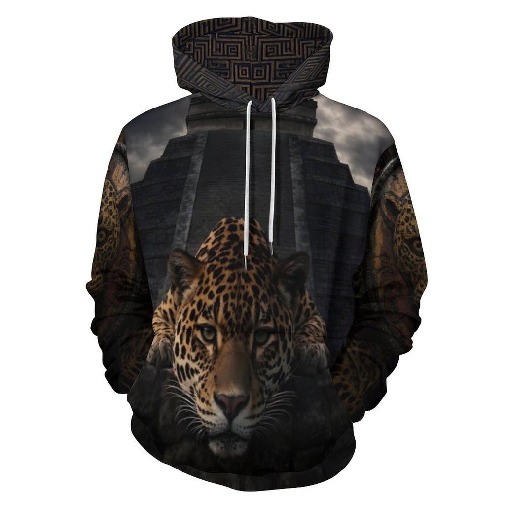 Custom Aztec Jaguar Men's Cool Hoodie with Double-layer Cap