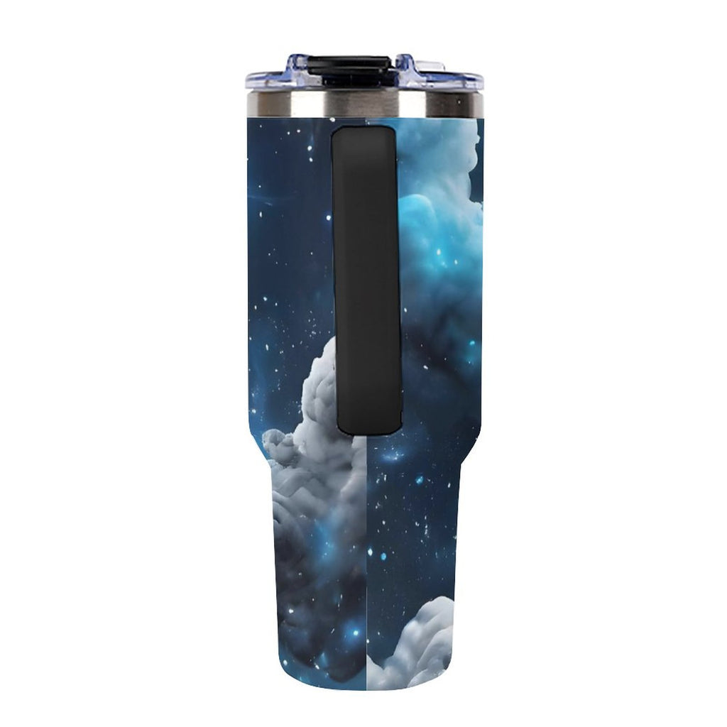 Hunab Ku / Ollin emblem 40oz Insulated Tumbler with Handle and Straw