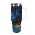 custom 40oz Insulated Tumbler with Handle and Straw