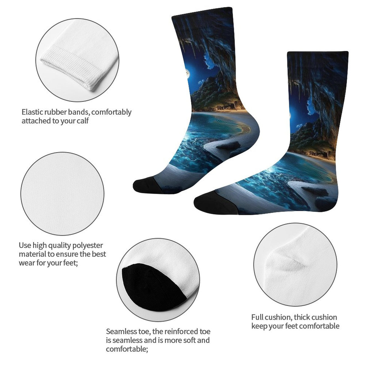 Personalized Contrast Color Socks for Kids