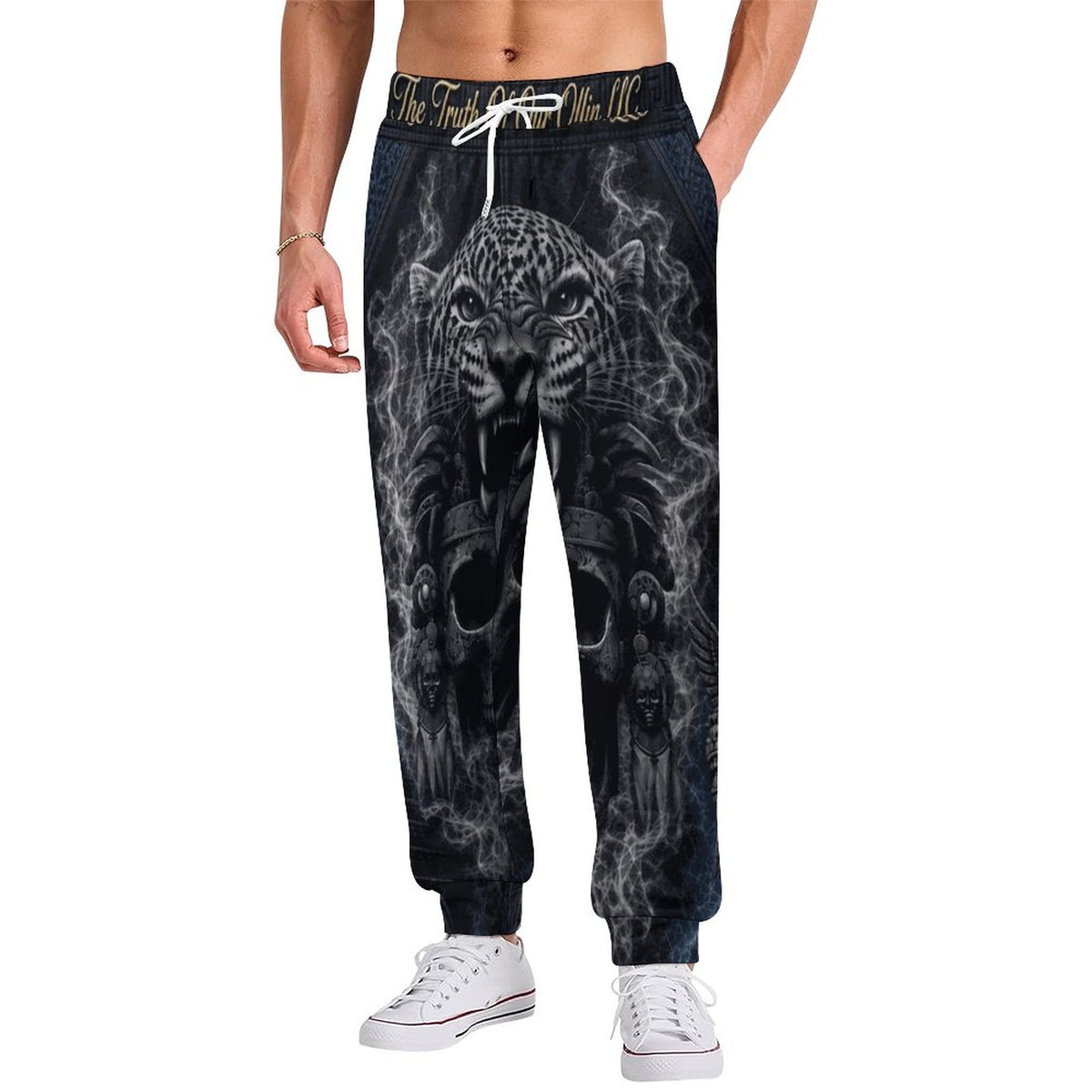 Custom Aztec Jaguar Men's Joggers (All-Over Printing)