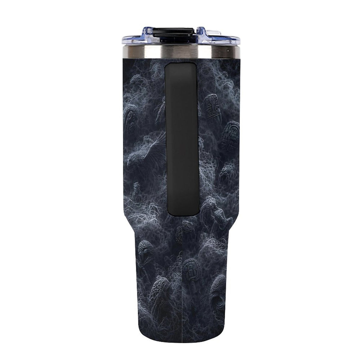 Custom Aztec Jaguar 40oz Insulated Tumbler with Handle and Straw