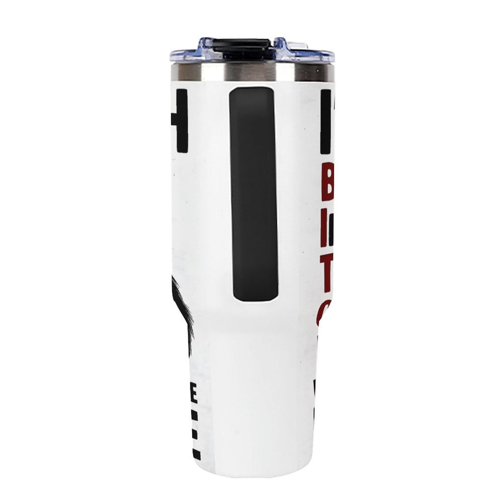 40oz Insulated Tumbler with Handle and Straw