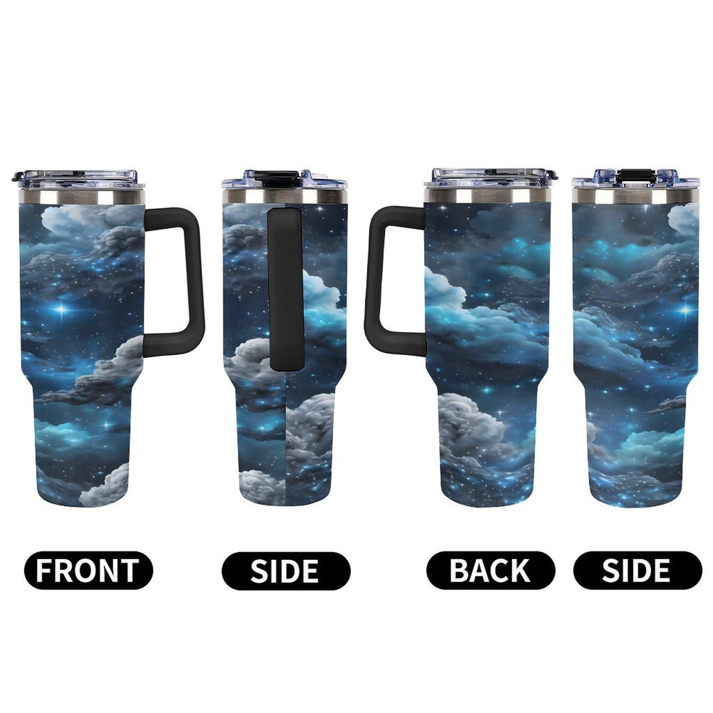 Custom 40oz Insulated Tumbler with Handle and Straw