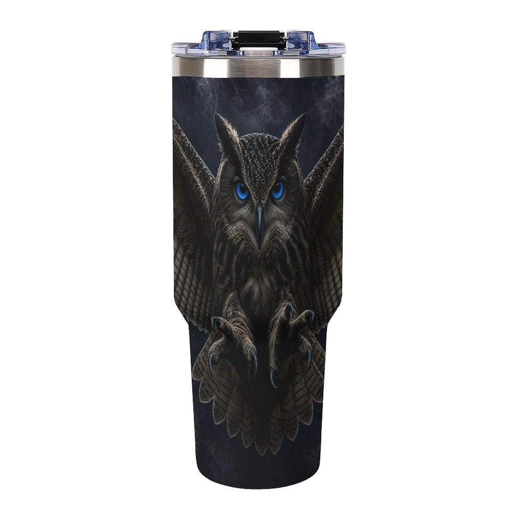 Owl 40oz Insulated Tumbler with Handle and Straw
