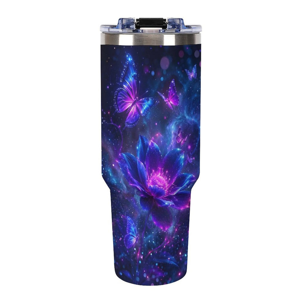 Custom 40oz Insulated Tumbler with Handle and Straw
