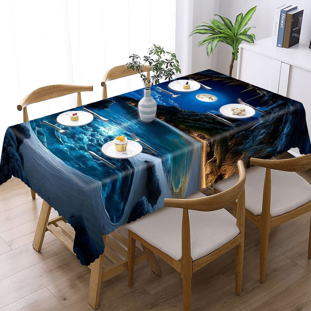 Kitchen Rectangular Tablecloth(One-sided Printing)