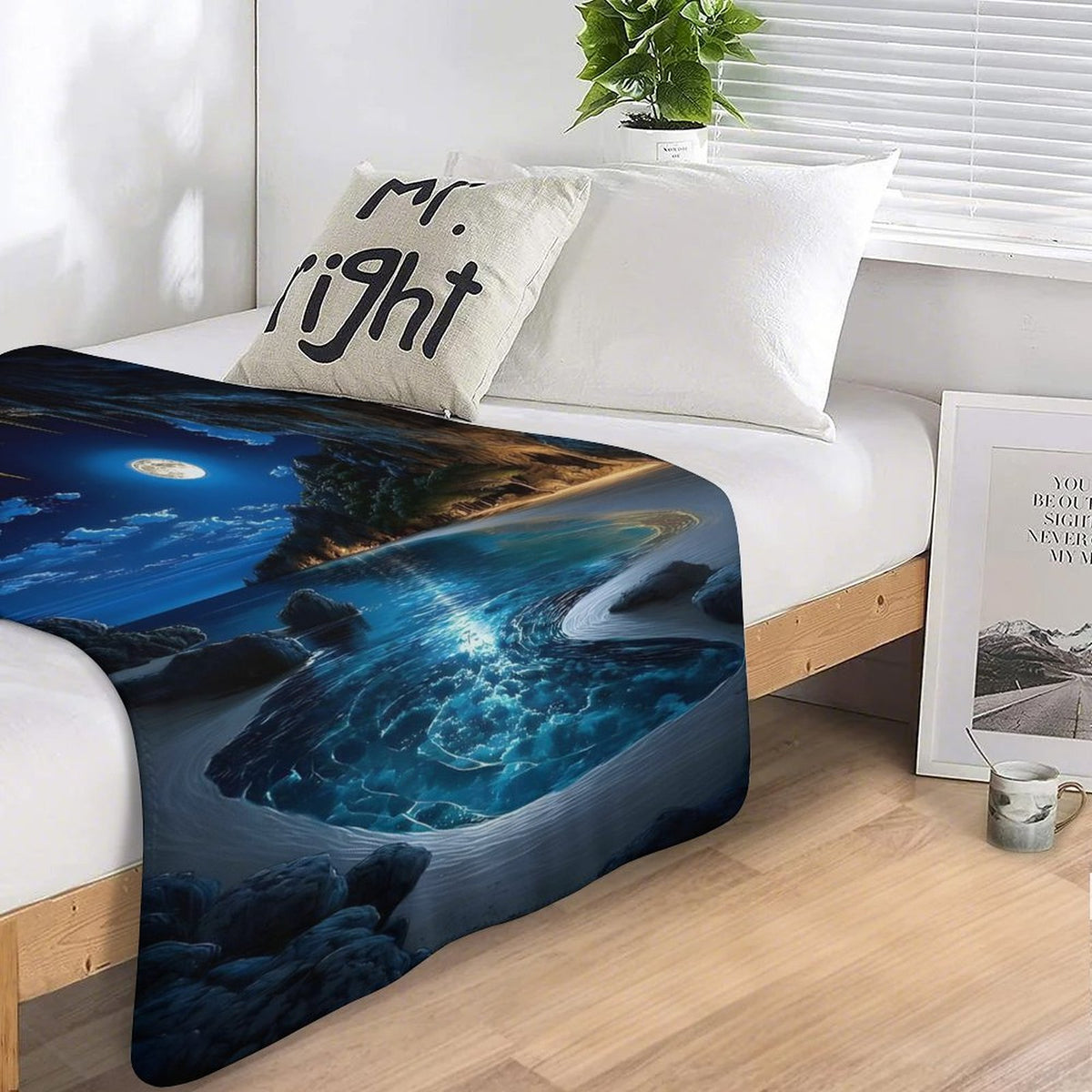 Custom Sherpa Fleece Throw Blanket-50"×60"