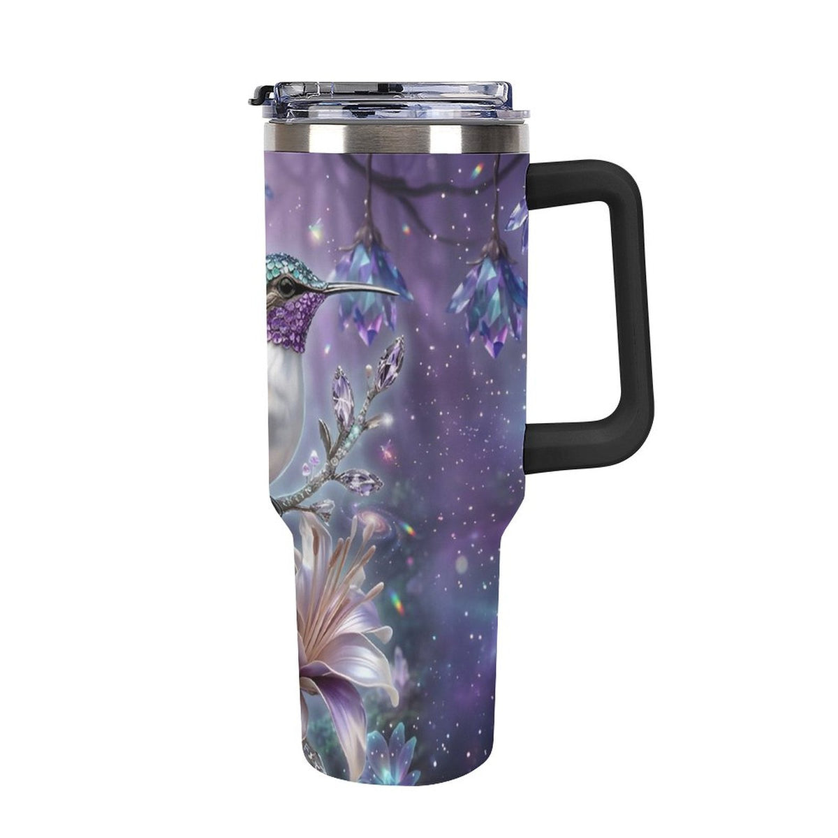 Custom 40oz Insulated Tumbler with Handle and Straw