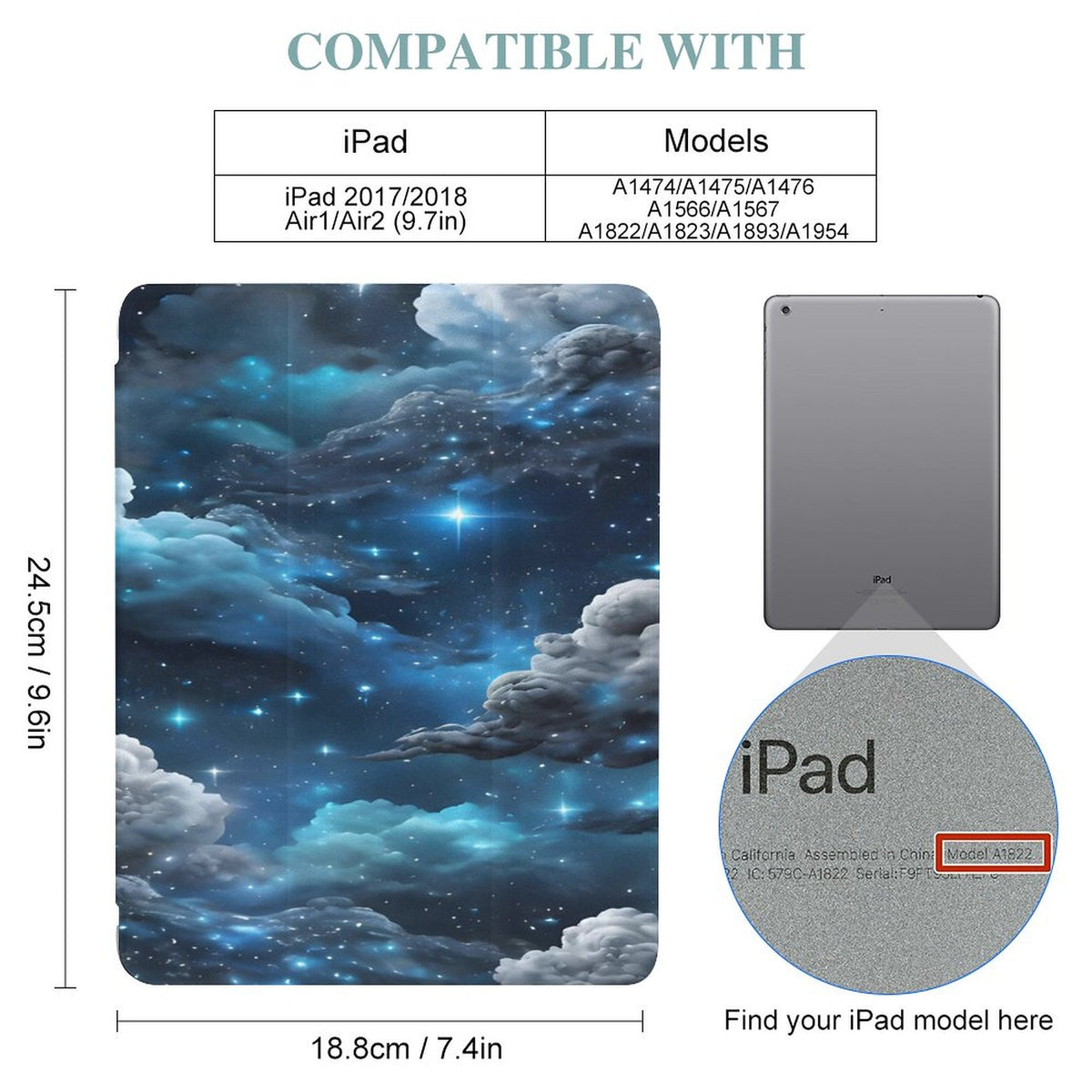 iPad Case with Pencil Holder(One-sided Printing)