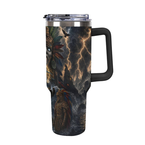 Aztec 40oz Insulated Tumbler with Handle and Straw