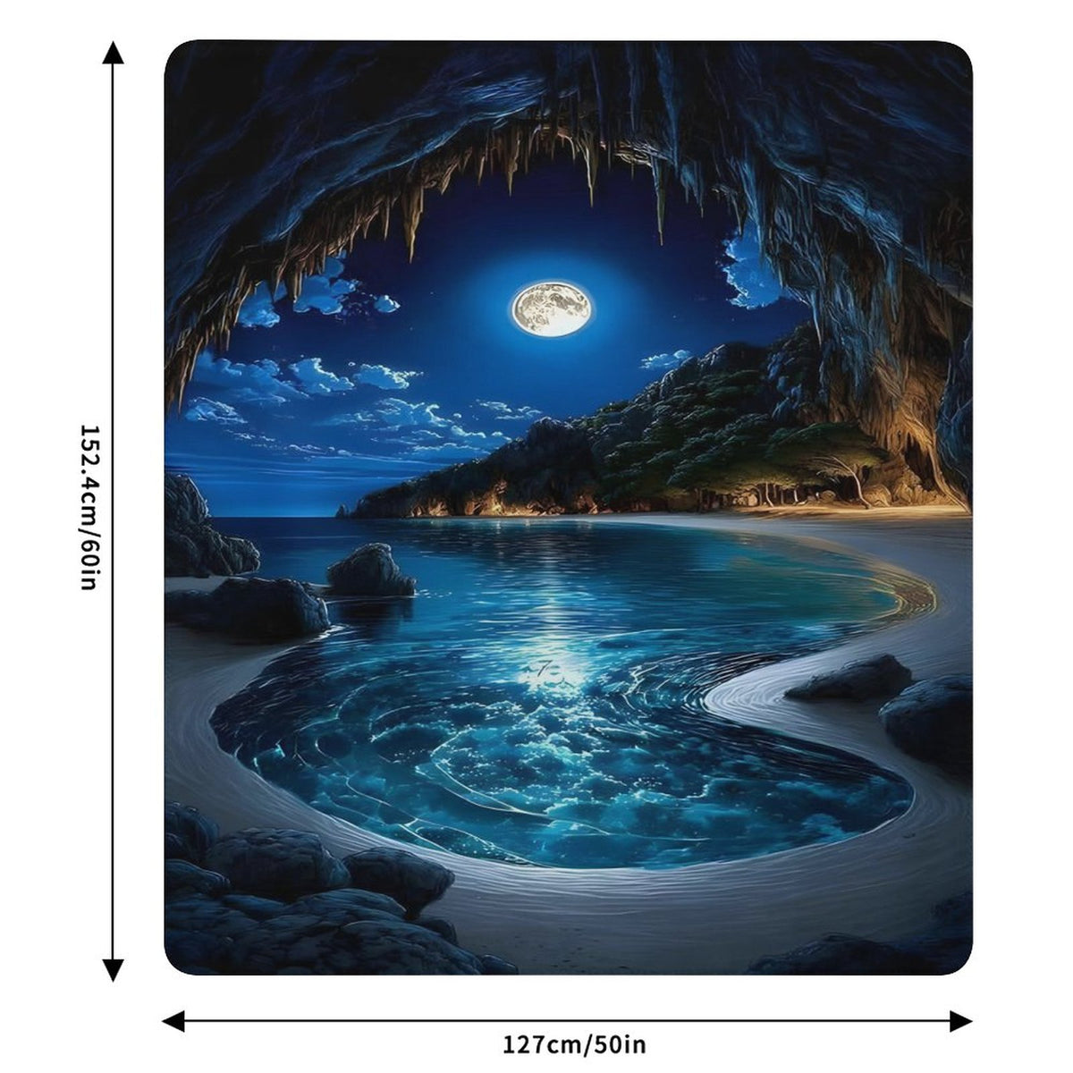 Custom Sherpa Fleece Throw Blanket-50"×60"