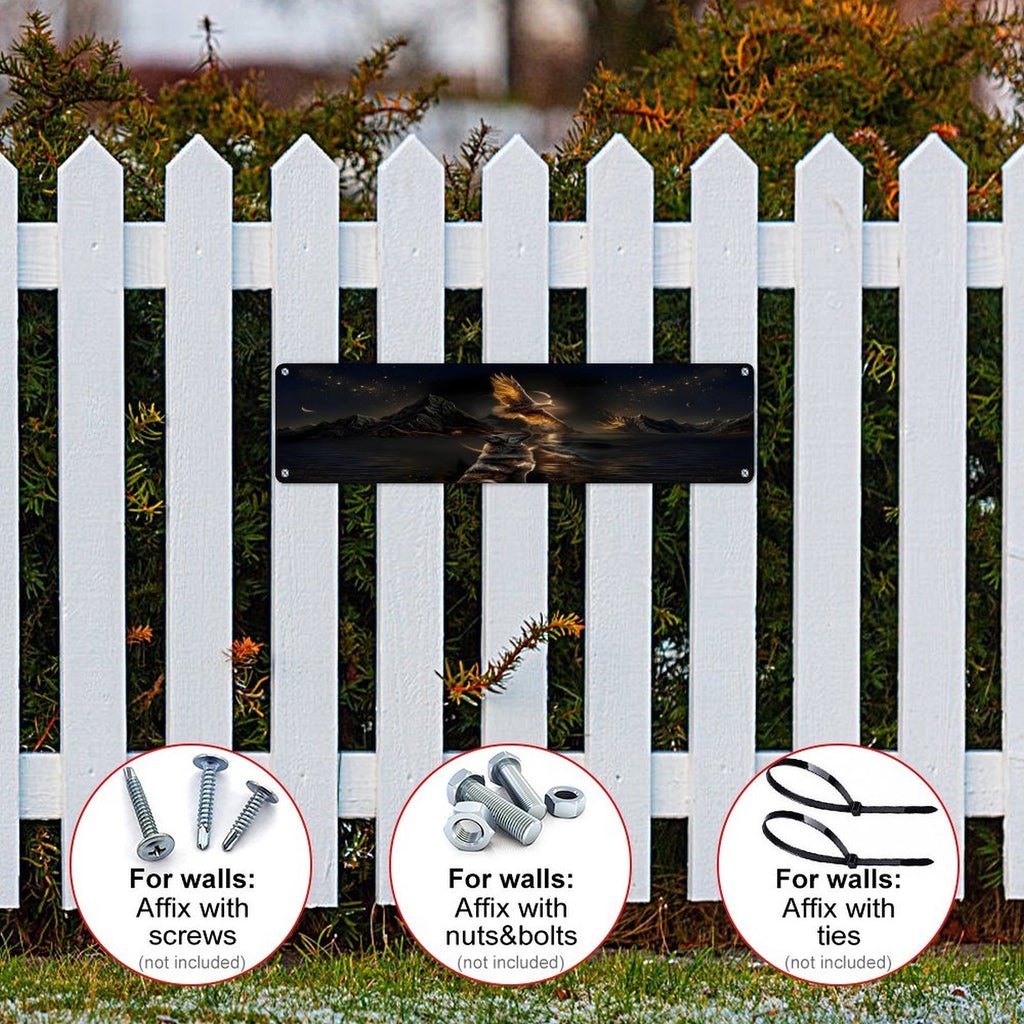 Custom Decorative Metal Sign-Horizontal-4"x16"/10x40cm