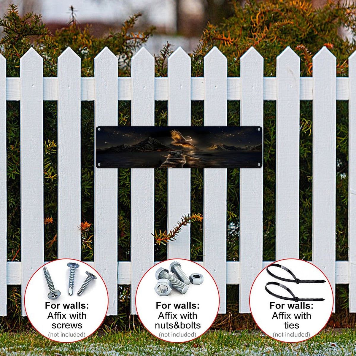 Custom Decorative Metal Sign-Horizontal-4"x16"/10x40cm