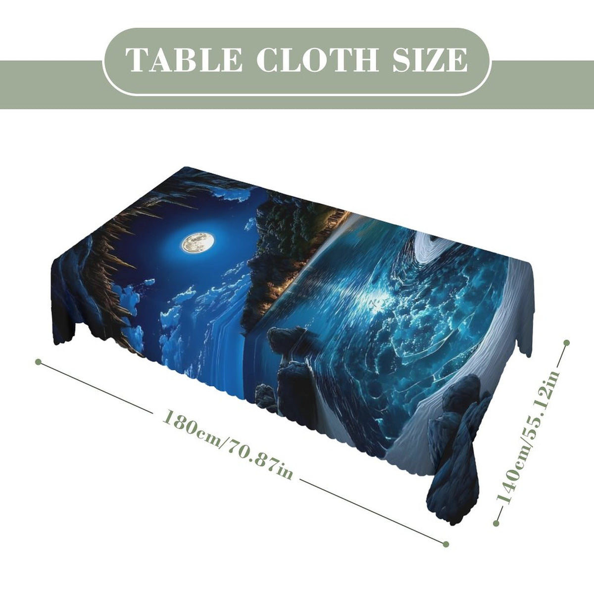 Kitchen Rectangular Tablecloth(One-sided Printing)