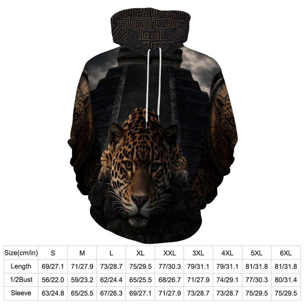 Custom Aztec Jaguar Men's Cool Hoodie with Double-layer Cap
