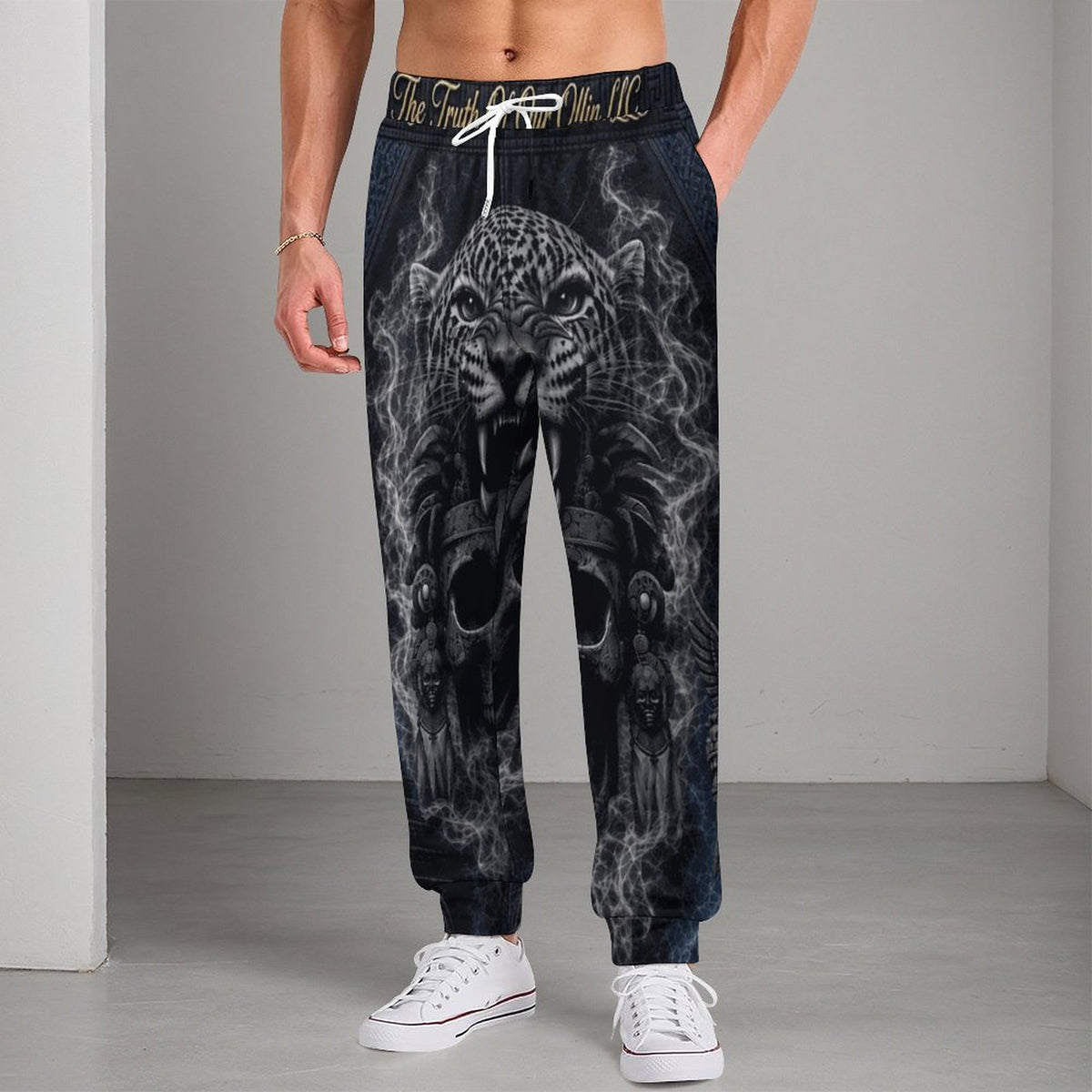 Custom Aztec Jaguar Men's Joggers (All-Over Printing)