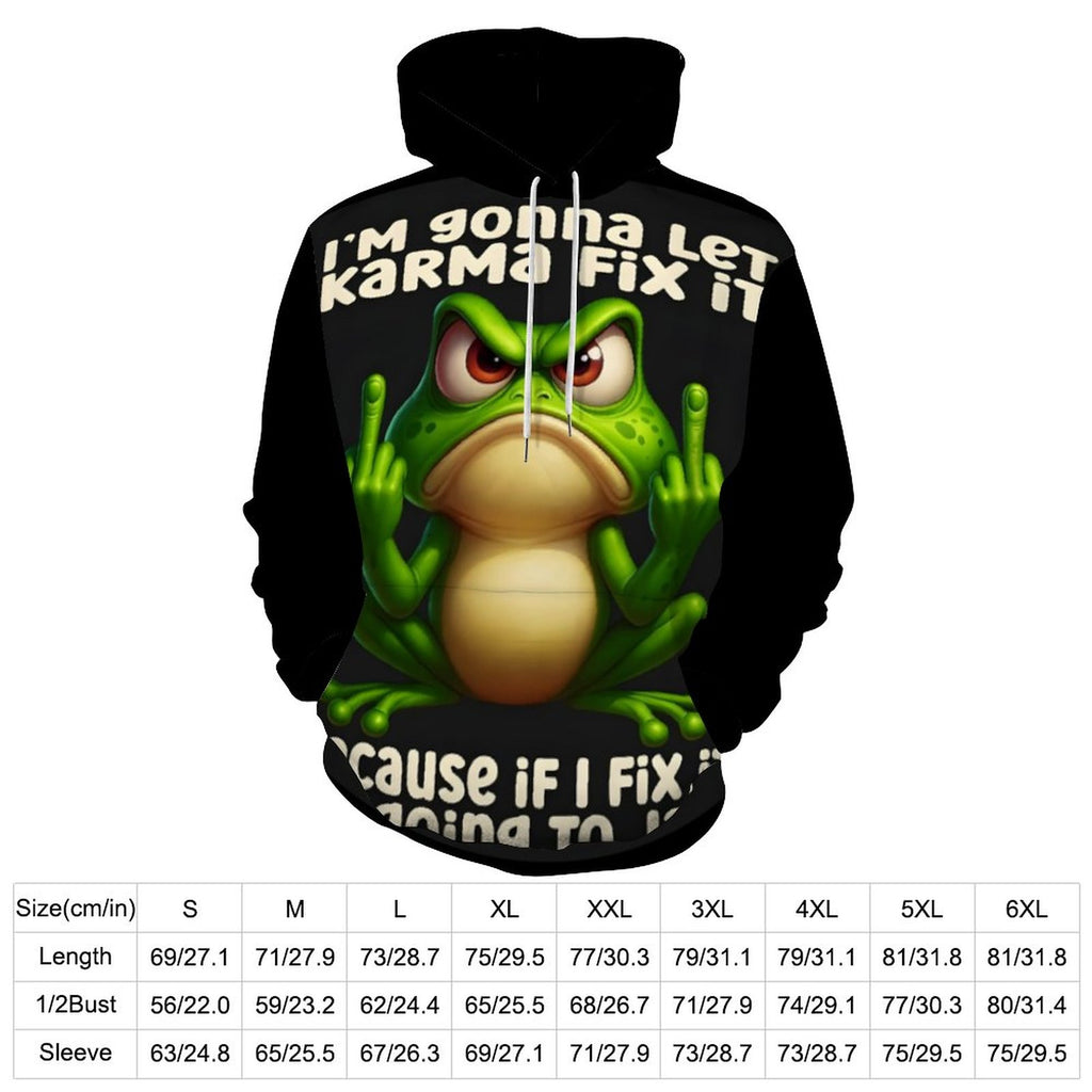 Custom Men's Cool Hoodie with Double-layer Cap (All-Over Printing)