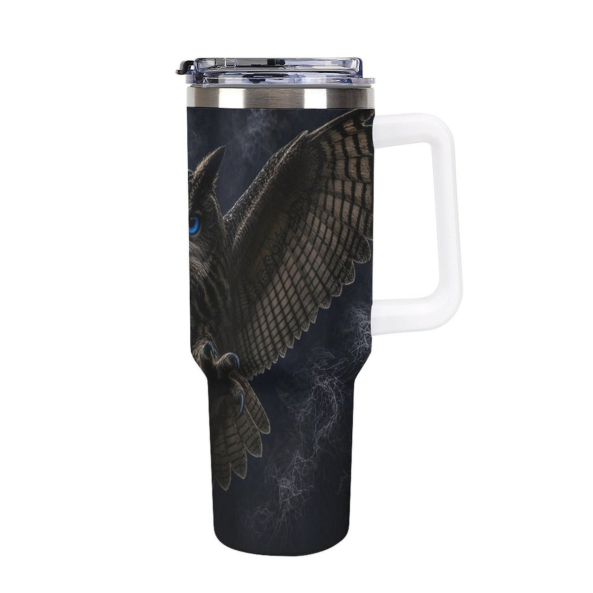 Owl 40oz Insulated Tumbler with Handle and Straw