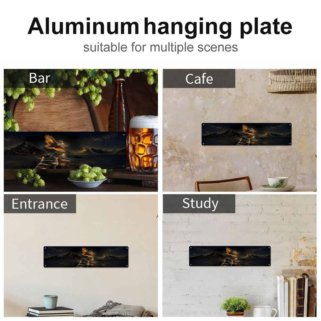 Custom Decorative Metal Sign-Horizontal-4"x16"/10x40cm