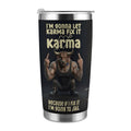 Custom Bull 20oz Silver Rim Car Cup