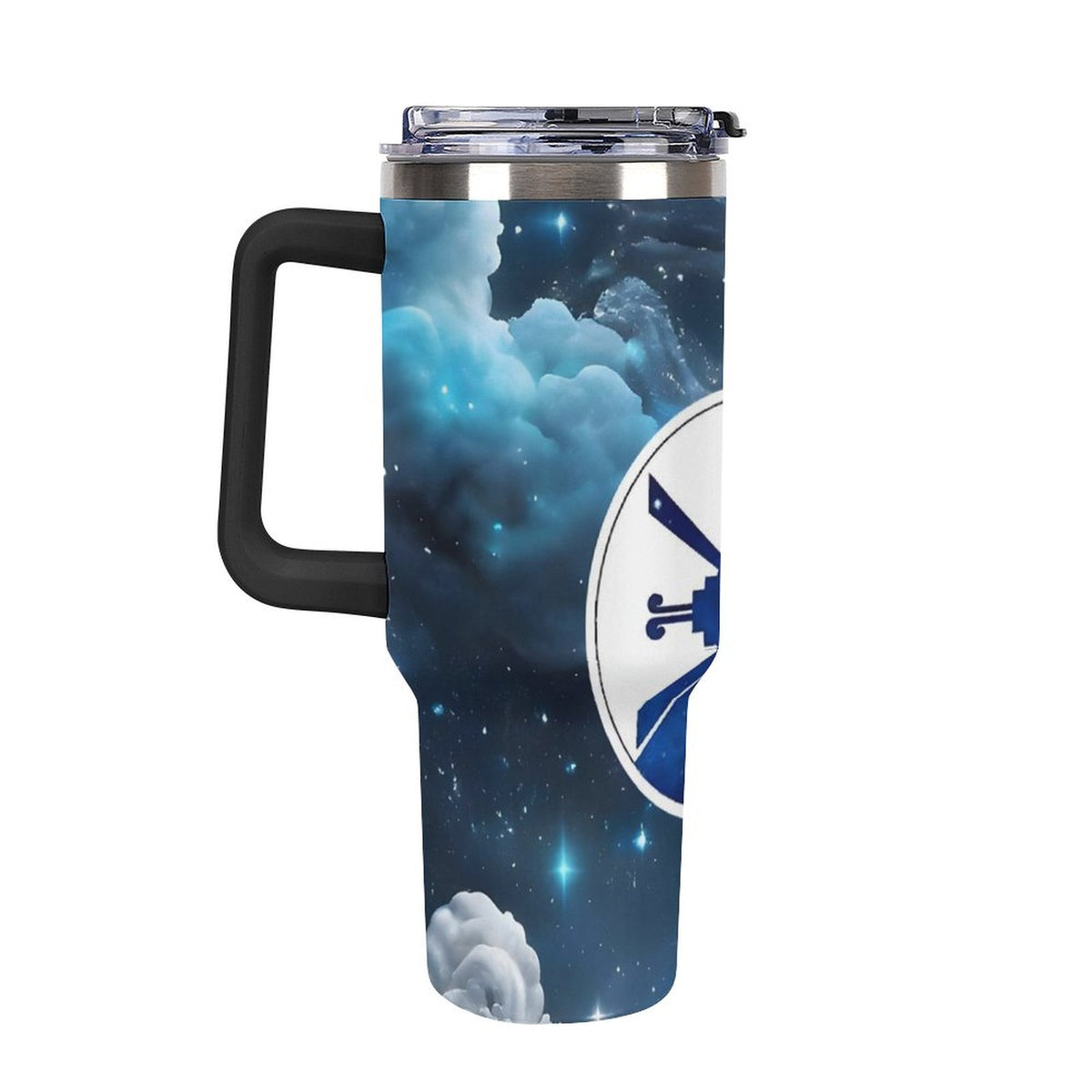 Hunab Ku / Ollin emblem 40oz Insulated Tumbler with Handle and Straw