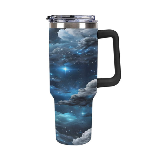 Custom 40oz Insulated Tumbler with Handle and Straw
