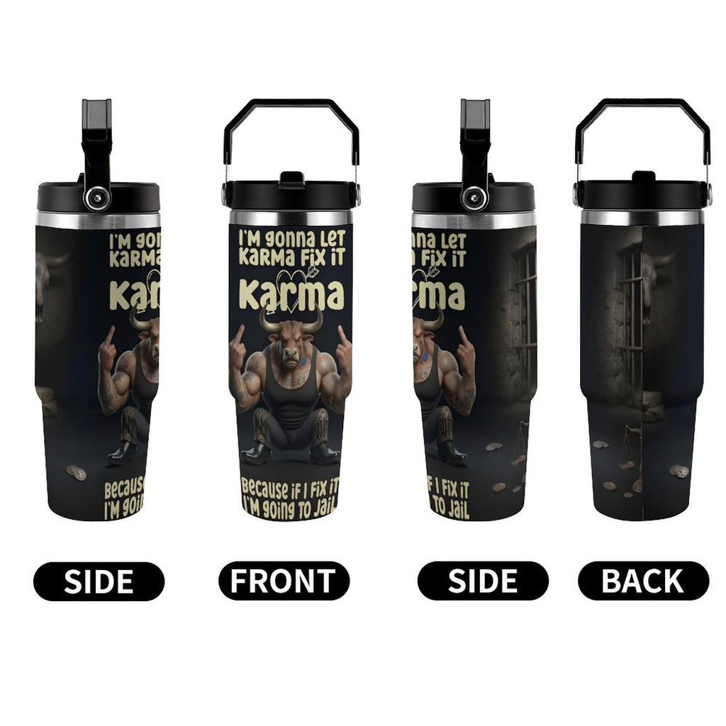 custom Bull 30oz Car Cup with Handle