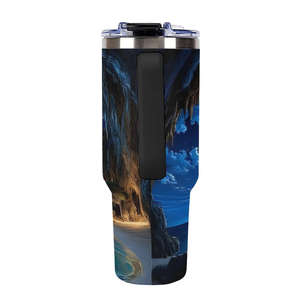 custom 40oz Insulated Tumbler with Handle and Straw