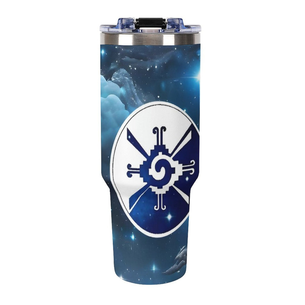 Hunab Ku / Ollin emblem 40oz Insulated Tumbler with Handle and Straw