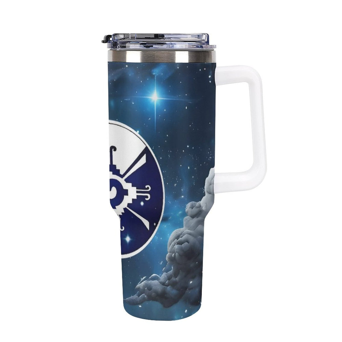 Hunab Ku / Ollin emblem 40oz Insulated Tumbler with Handle and Straw