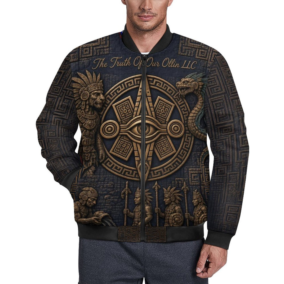 House Ollin Zipper Bomber Jacket (All-Over Printing)