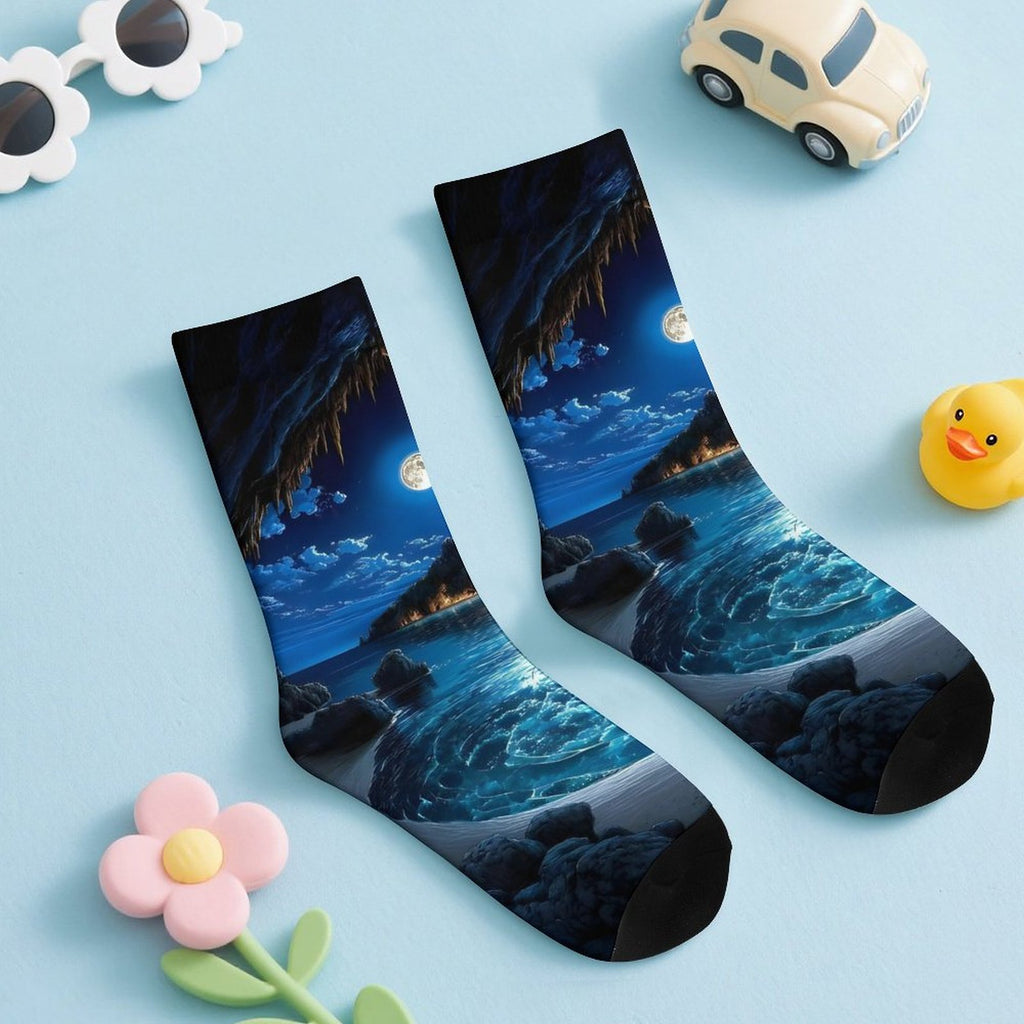 Personalized Contrast Color Socks for Kids