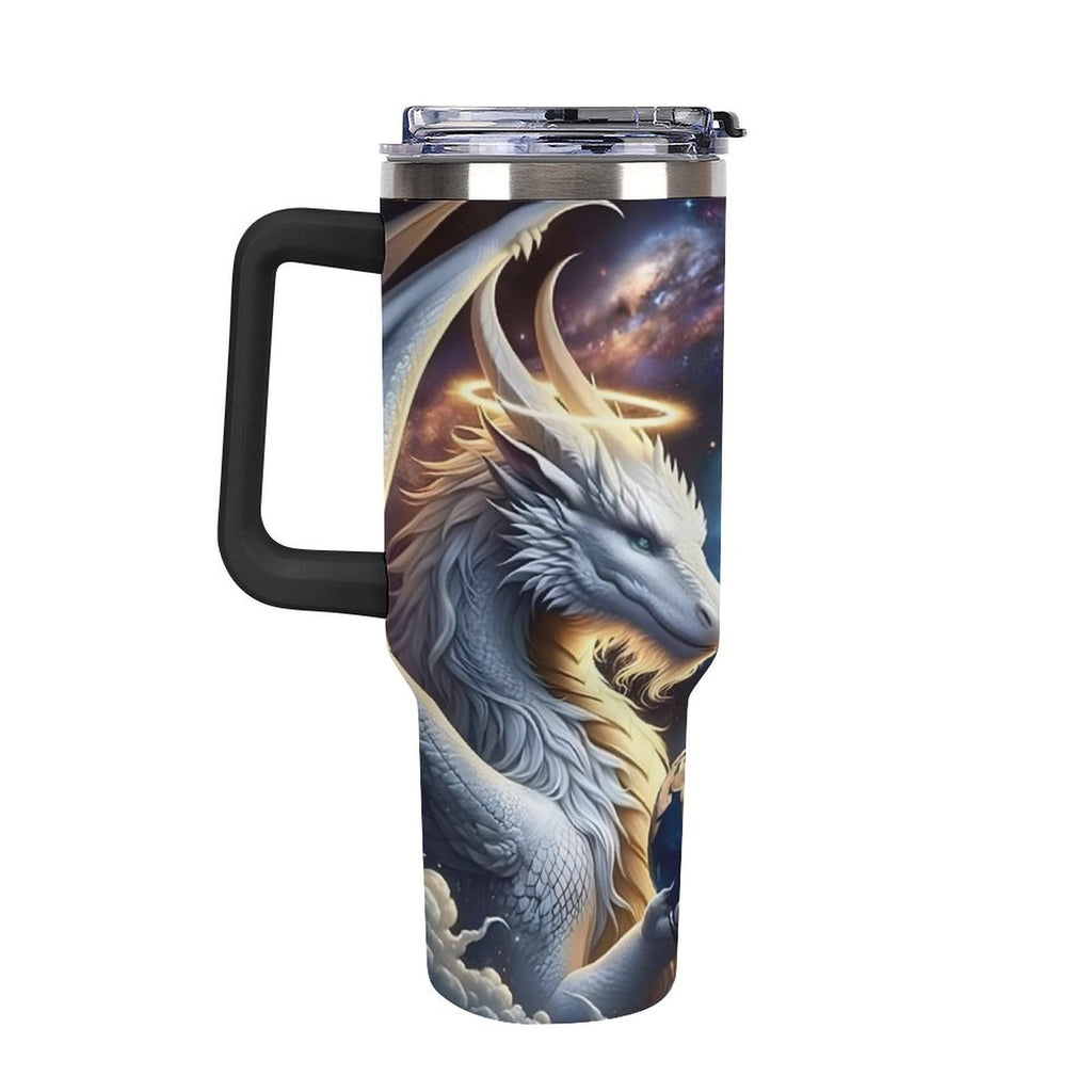 Custom Dragons 40oz Insulated Tumbler with Handle and Straw