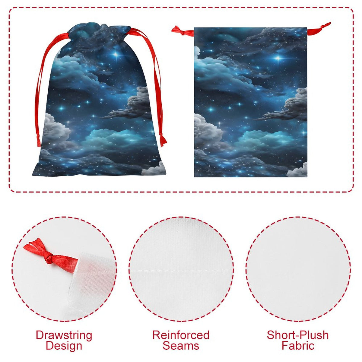Soft Drawstring Gift Bag(One-sided Printing)