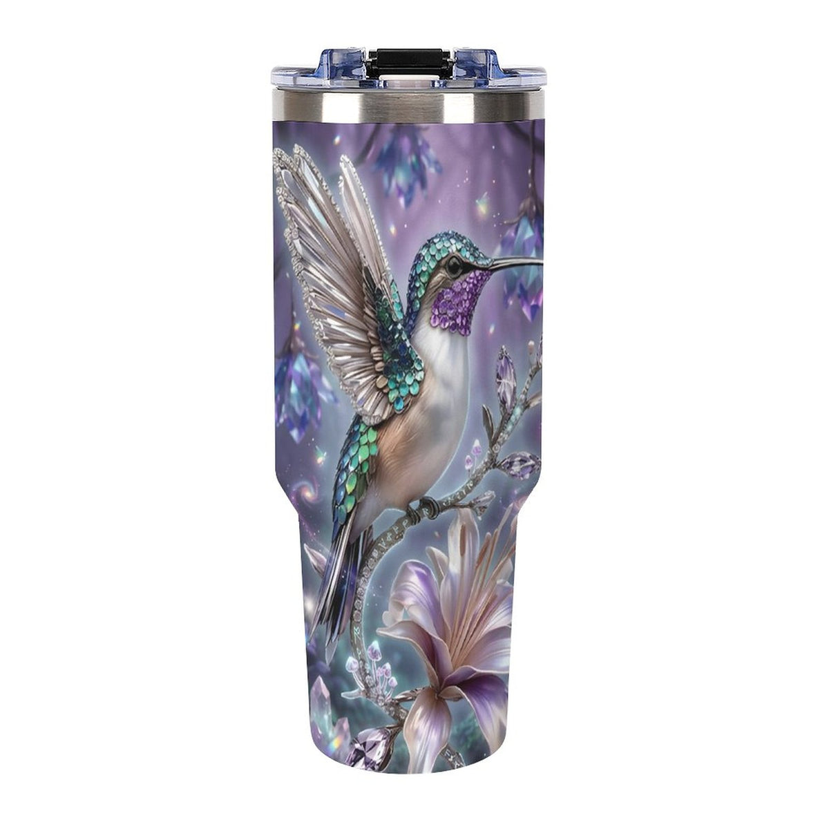 Custom 40oz Insulated Tumbler with Handle and Straw
