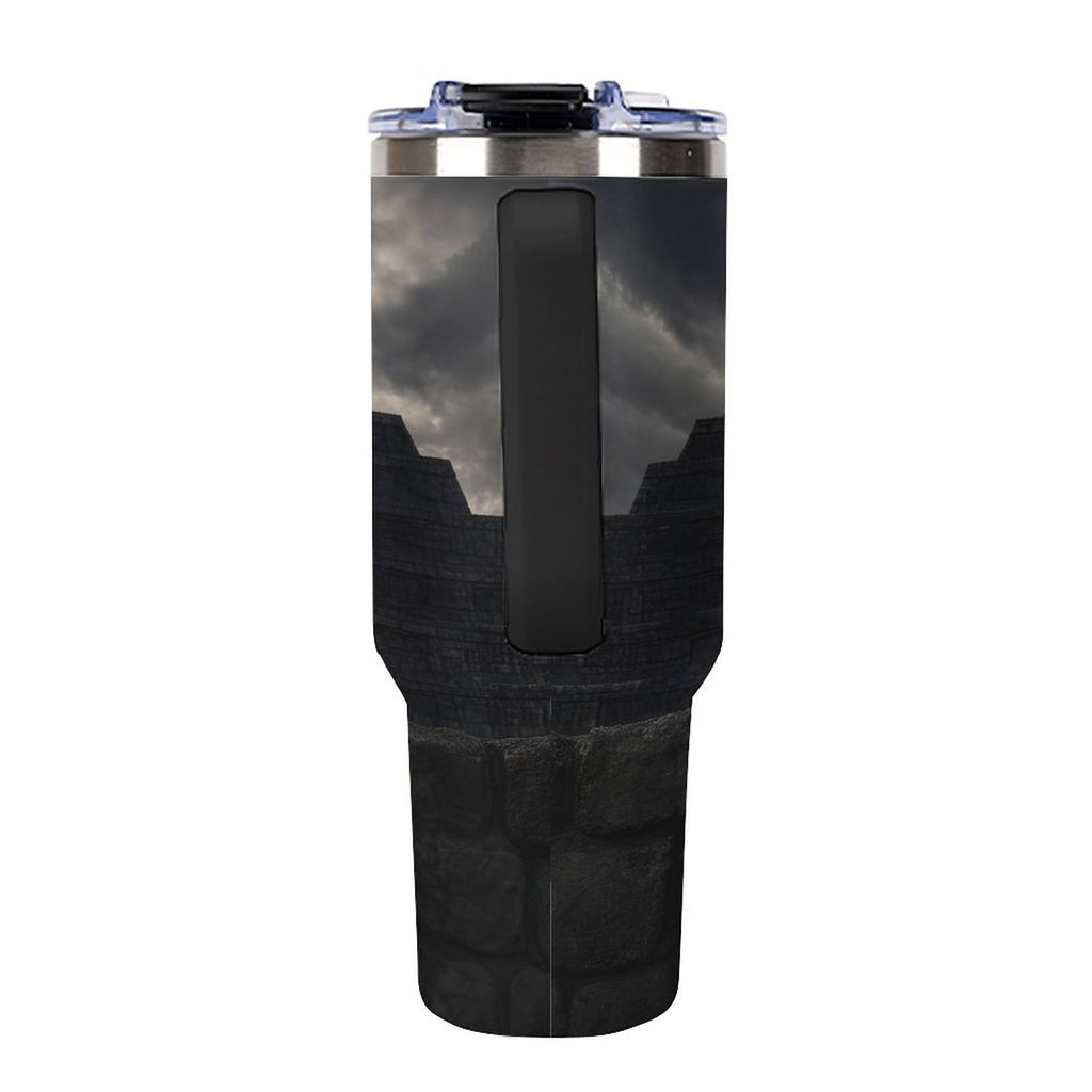 Custom Jaguar 40oz Insulated Tumbler with Handle and Straw