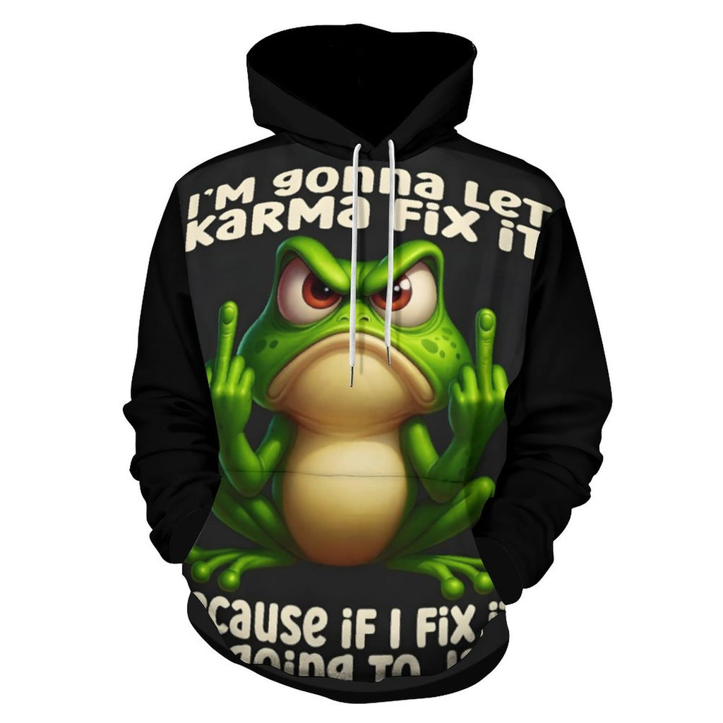 Custom Men's Cool Hoodie with Double-layer Cap (All-Over Printing)