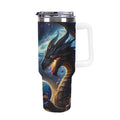Custom Dragons 40oz Insulated Tumbler with Handle and Straw